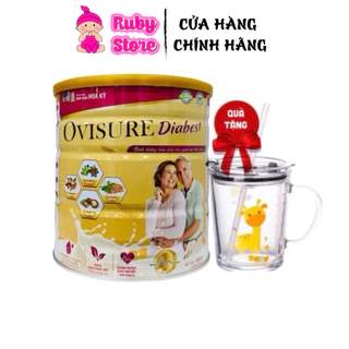 Sữa hạt tiểu đường Ovisure Diabest lon 650g kèm ly -hỗ trợ ổn định lượng đường huyết tăng cường sức khoẻ