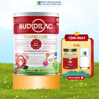 Sữa dinh dưỡng Buddilac Grand Sure - Tốt cho tim mạch, đề kháng khỏe, ổn định huyết áp cho người lớn Lon 900g