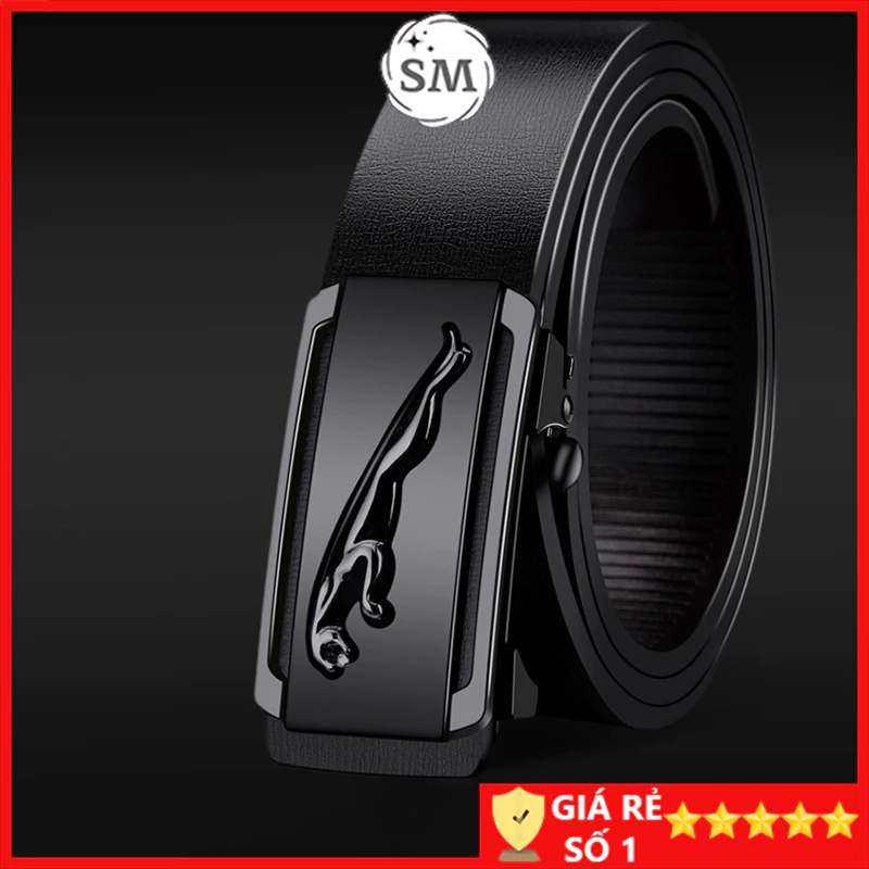 Thắt lưng nam da cao cấp Dây lưng nam khóa tự động Nịt da họa tiết báo BĐ1
