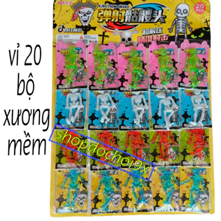 vỉ 20 bộ xương mềm dẻo giải trí , đồ chơi nhựa dẻo