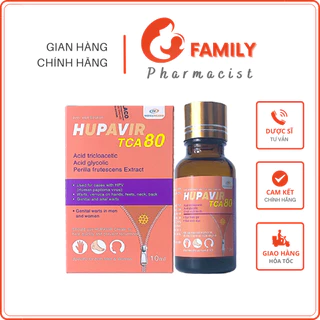 HUPAVIR TCA80 - Dung dịch chấm mụn sùi HPV, mụn cơm, mụn cóc