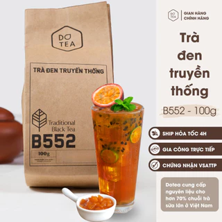 Trà đen truyền thống B552 Dotea 100g nguyên liệu pha chế trà sữa vị chát nhẹ hậu ngọt lắng sâu sắc nước hồng đậm