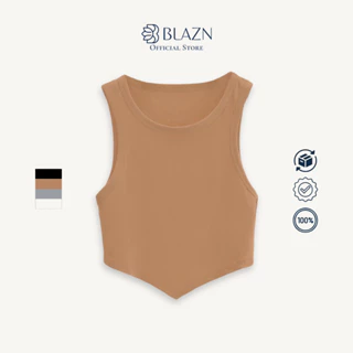 Áo Ba Lỗ Nữ, Croptop Vạt Nhọn Ôm Body Chất Thun Gân Dày Tốt - CRN4 | Blazn