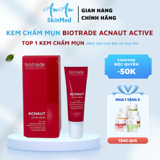 Kem Chấm Mụn Hoạt Tính Biotrade Acnaut Active Cream Làm Dịu Vết Mụn Đỏ, Hỗ Trợ Làm Sáng Da Mờ Thâm Mụn - Anan Skinmed