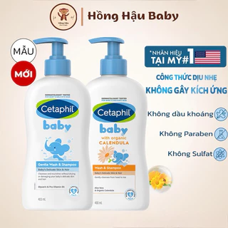 [Chính hãng] Sữa tắm gội Cetaphil Baby Wash & Shampoo 2in1 400ml 230ml, giúp giữ ẩm, dịu nhẹ, bảo vệ làn da bé sơ sinh