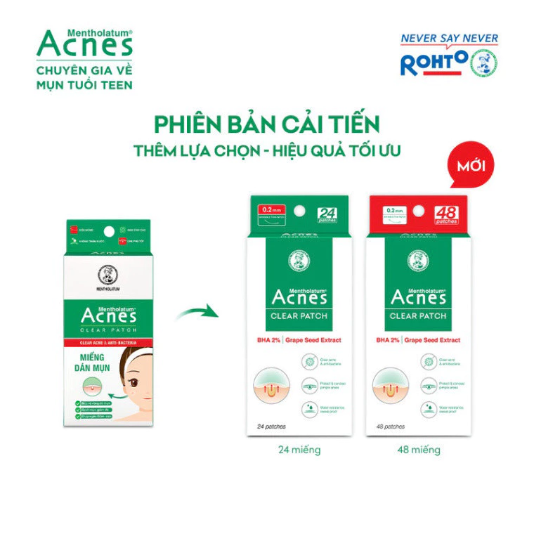 Miếng Dán Mụn Acnes Clear Patch 24 Miếng Sản phẩm chính hãng