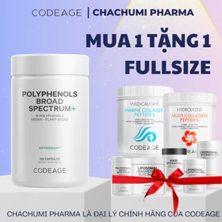 [MUA 1 TẶNG 1] Viên Uống Chống Nắng Codeage Giúp Chống Oxy Hóa, Trẻ Hóa & Sáng Da Codeage Polyphenols 120 viên