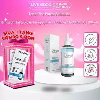 Toner The Purest Solutions làm sạch, tái tạo cân bằng sự tiết nhờn cho da AHA 5% (200ml)