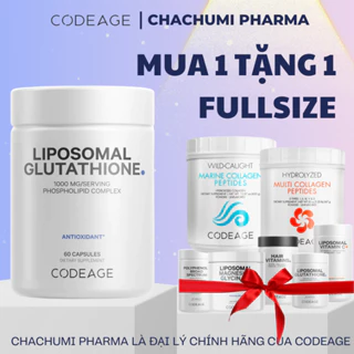 [MUA 1 TẶNG 1] Viên Uống Glutathione 1000mg Codeage, Chuyên Biệt Dưỡng Trắng, Giảm Nám Tàn Nhang