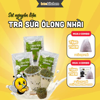 Set tự pha Trà sữa ô long nhài Full Topping Nhà Bee - Thành phẩm 5-6 cốc