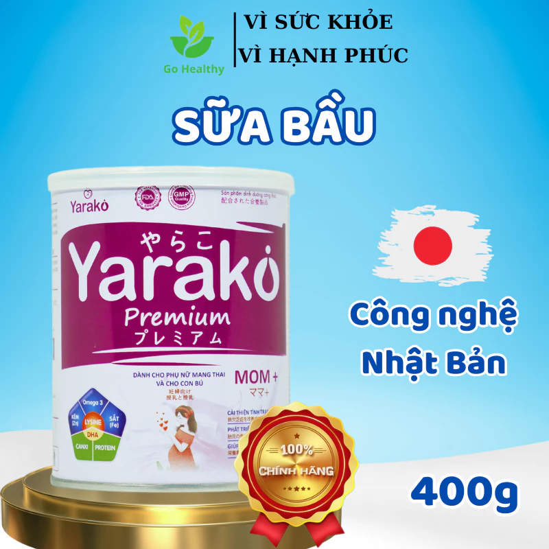 Sữa Bầu Sự Lựa Chọn Hoàn Hảo Cho Phụ Nữ Mang Thai và Cho Con Bú Yarako Premium Mom+