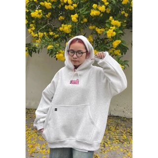 Áo hoodie LMC Lumihouse, áo hoodie nam nữ form rộng vải dày dặn đen xám tiêu