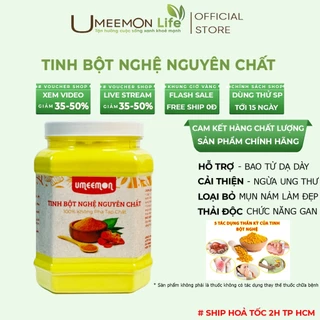 Bột nghệ nguyên chất UMEEMON chứa curcumin được làm từ củ nghệ tươi thiên nhiên, an toàn cho sức khoẻ và làm đẹp