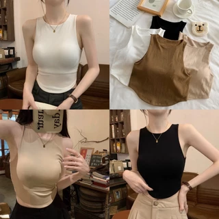 Áo Bra 3 Lỗ Croptop Cao Cấp Thun Mát Mẫu Mới Có Đệm Nâng Ngực Cho Nữ 8853