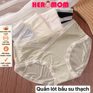 Quần lót bầu SU THẠCH chip bà bầu sau sinh cạp chéo kháng khuẩn bigsize Heromom Store