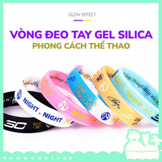 [Sẵn VN] 19cm Vòng Tay Thể Thao Huỳnh Quang Silicone Phong Cách Bóng Rổ Basketball Sport