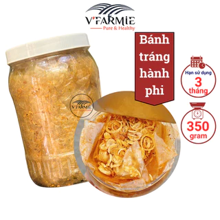 Bánh tráng muối tỏi hành phi thơm cay đậm vị hũ 350g