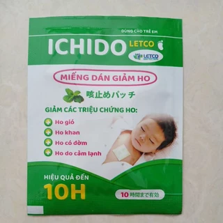 miếng dán ngực ichido letco giữ ấm giảm ho cho bé