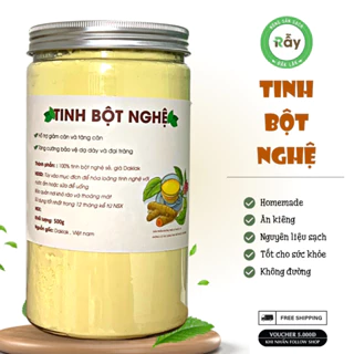 [500gram] Tinh bột nghệ Rẫy Đaklak nguyên chất nhà làm từ nghệ sẻ già