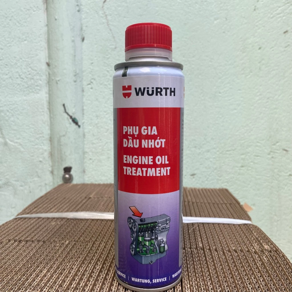 Phụ gia dầu động cơ ô tô Wurth Đức 300ml: nano nhớt mới động cơ ô tô cho máy xăng và dầu