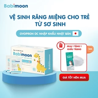 Gạc rơ lưỡi Babimoon làm sạch mảng bám, răng miệng cho trẻ ngừa viêm nướu, sâu răng (Hộp 30 gói)