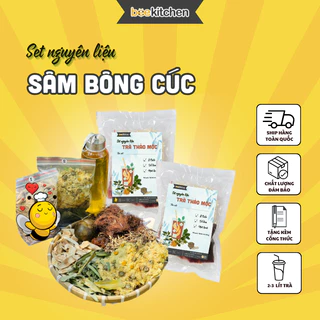 Set Làm Nước Sâm Bông Cúc chuẩn nhất, đúng vị Nhà Bee - Thành phẩm 8 chai 350ml