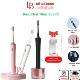 Bàn chải điện sonic SC325 Plus,bàn chải rung sóng âm 5 chế độ chống nước IPX7 công nghệ Đức mới nhất 2024