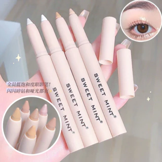 Bút Nhũ Mắt 15 Màu SWEET MINT Dạng Chì Sáp Bắt Sáng BLING BLING Lying Silkworm Brightening Eye Shadow Pen