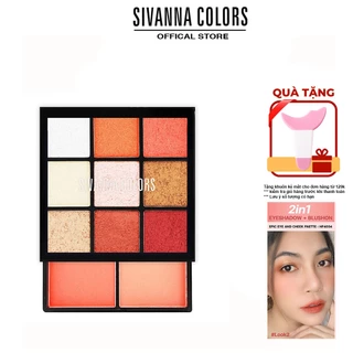 Phấn Má Hồng & Màu Mắt SIVANNA COLORS Epic Eye And Cheek Palette HF4034