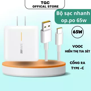 Bộ Sạc Type C PD 65W - SUPER VOOC 2.0  opo Find X2,Reno5,Realm 7 Pro,Reno4 Pro,Reno6-CarePhones