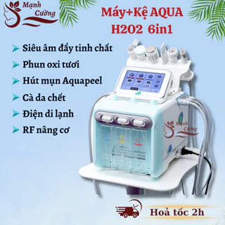 Máy chăm sóc da AQUA H2O2 6in1, máy 6 chức năng chăm sóc da chuyên sâu cho Spa, TMV