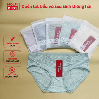 Quần lót bầu/Quần lót sau sinh thông hơi cho mẹ, chất liệu cotton mềm mát, cạp chéo tiện lợi, size tới 75kg