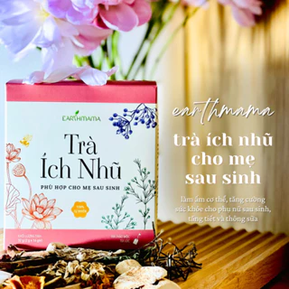 Trà Ích Nhũ Giúp Lợi Sữa Và Bồi Bổ Khí Huyết Cho Mẹ Sau Sinh EARTHMAMA (16 gói)