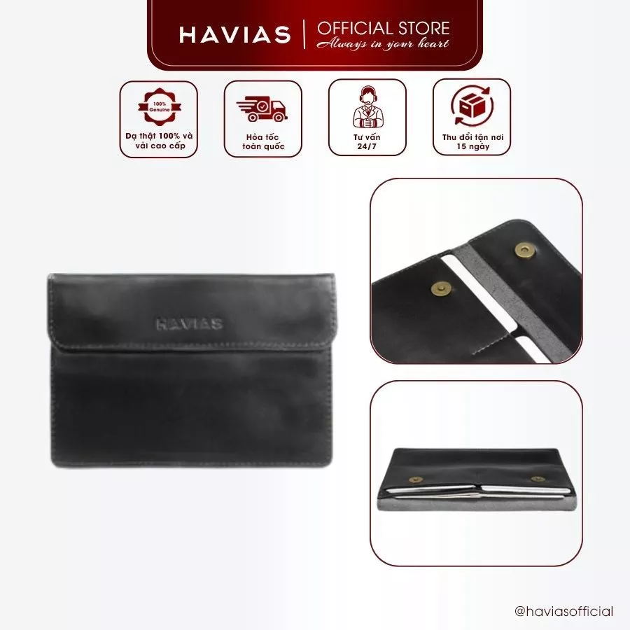 Bao da ví giấy tờ đăng kiểm ô tô MER HAVIAS
