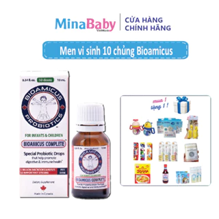 Men vi sinh 10 chủng BioAmicus Complete 10ml bé ăn ngon, tiêu hóa khỏe, hấp thu tốt Mina Kho Sỉ Mẹ Và Bé