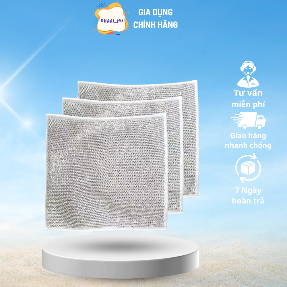 Giẻ Lau Bếp Dây Kim Loại Lau Bồn Rửa Chén Cọ Rửa Xoong Nồi Chén Bát, Miếng Cọ Rửa Đa Năng Không Mài Mòn ( didooglt )