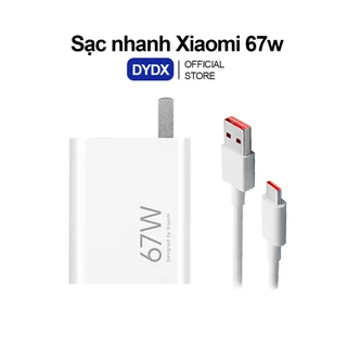 Sạc Xiaomi 67W Max Chính hãng sạc nhanh Mi Turbo Cáp sạc Xiaomi Type C 6A DYDX bảo hành 6 tháng