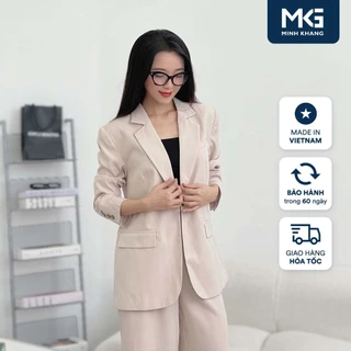 Áo Blazer Nữ MKG AKB01 Thời Trang Công Sở Trẻ Trung, Sang Trọng