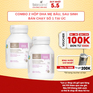 Combo 2 hộp viên uống DHA cho bà bầu Bio Island DHA For Prenancy 60 viên đảm bảo sức khỏe của mẹ và sự phát triển của bé