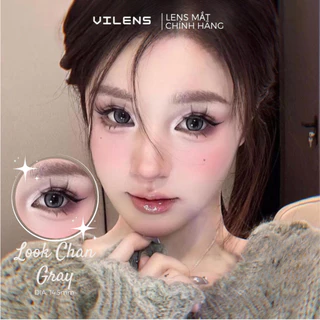 Lens Kính áp tròng Lens cận ( 1 cặp ) [ Look Chan Gray - 14.5mm có cận dến 5.0] Vilens shop - 1 chiếc Lens Hàn