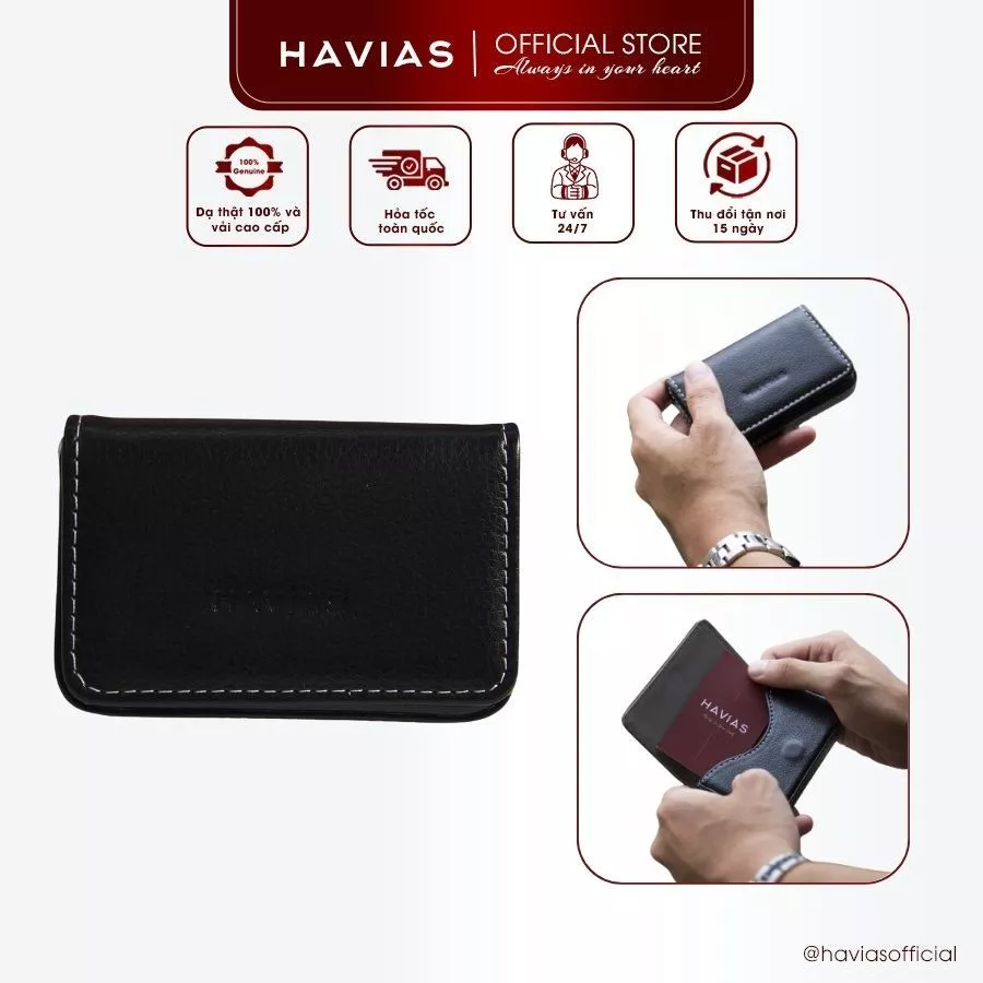 Hộp ví card da bò BICI HAVIAS
