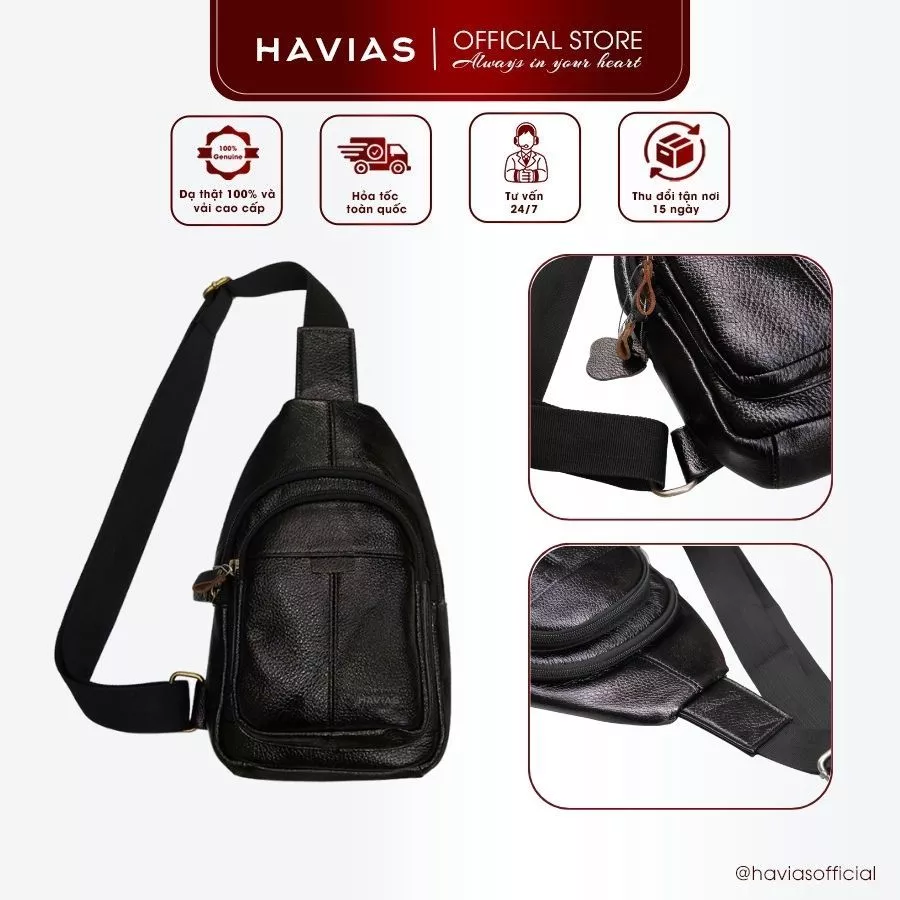 Túi đeo chéo da bò thật SLING HAVIAS