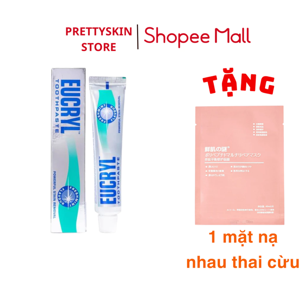 Kem Đánh Răng Tẩy Trắng Eucryl Toothpaste 62g