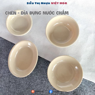 Chén đựng nước chấm, muối tiêu, chén chấm melamine cao cấp màu tiêu xám