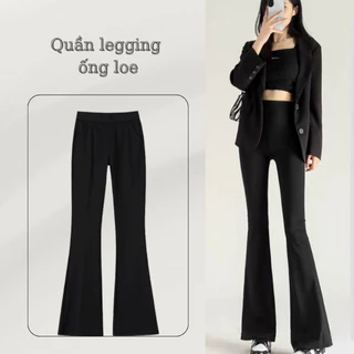 Quần ống loe nữ cạp cao dáng dài, quần legging dài ôm công sở đi học form xinh tôn dáng VIETCEN