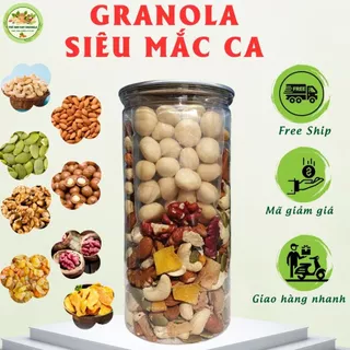 Granola Siêu Macca, Túi Macca bỏ bọc riêng, Không yến mạch, Không đường, Ngũ cốc ăn kiêng giảm cân