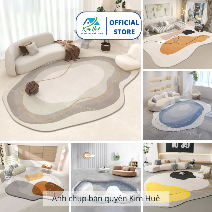 [Hỏa Tốc] Thảm Trải Sàn Bali Nghệ Thuật Sợi Nỉ Cao Cấp, Đế Cao Su Chống Trơn Trượt trải phòng khách phòng ngủ - X14