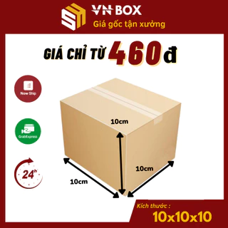 10x10x10 Combo 10 Hộp carton đóng hàng hộp gói hàng đựng mỹ phẩm,phụ kiện giá gốc tận xưởng - VN Box