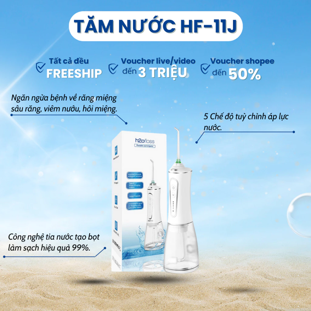 Tăm Nước H2ofloss Hf-11J nội địa Nhật, bản 2024