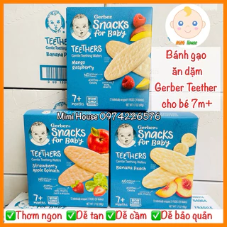 [Date 2025] Bánh gạo ăn dặm hữu cơ Gerber Teethers cho bé từ 7 tháng